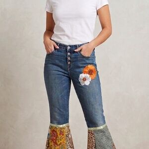 Floral Embroidered Boyfriend Jeans